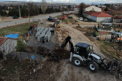 İnönü’de Kilitli Parke Taşı Çalışması